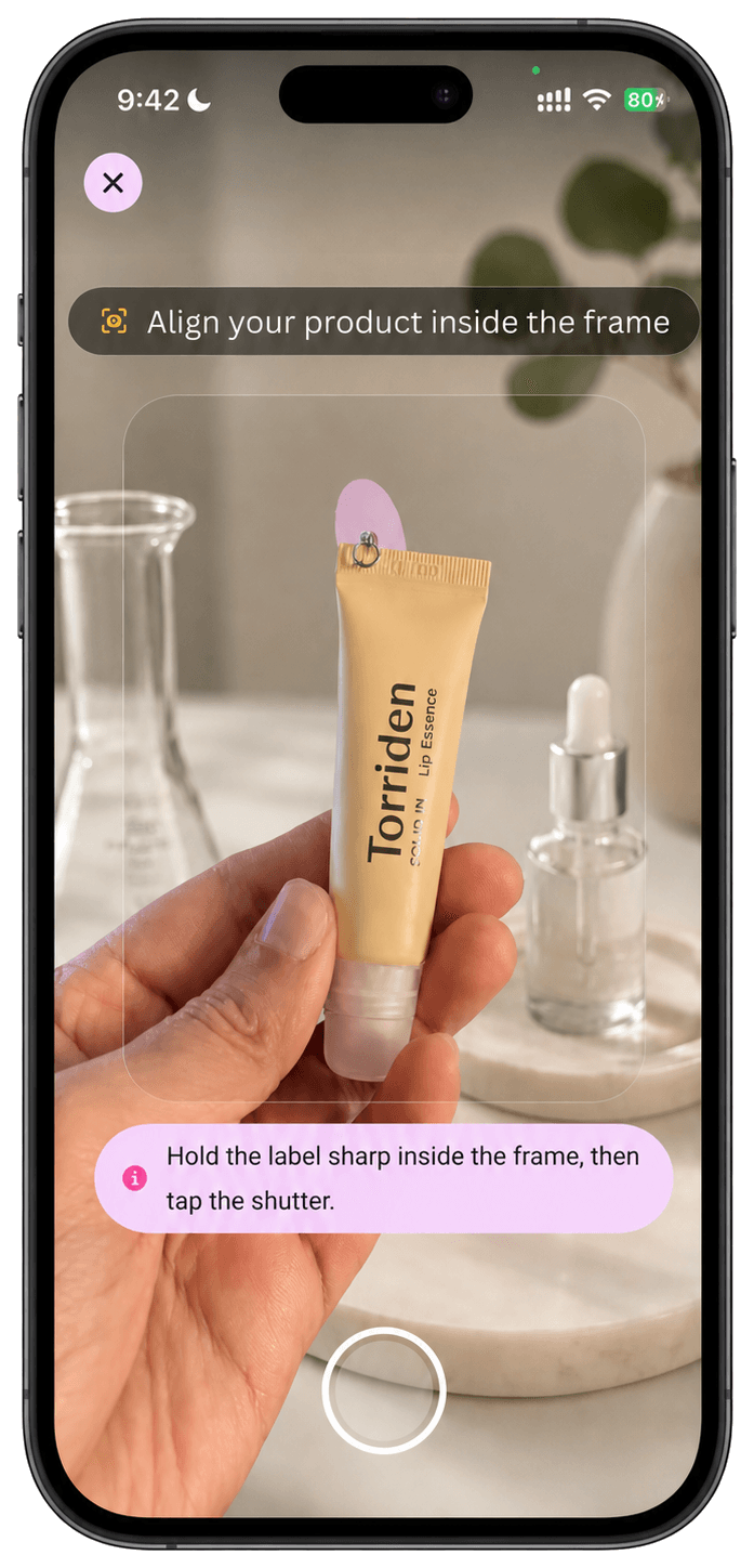 Lora product scanner screenshot